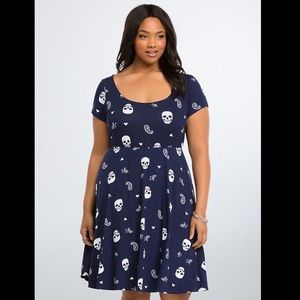 Torrid skull floral knit dress